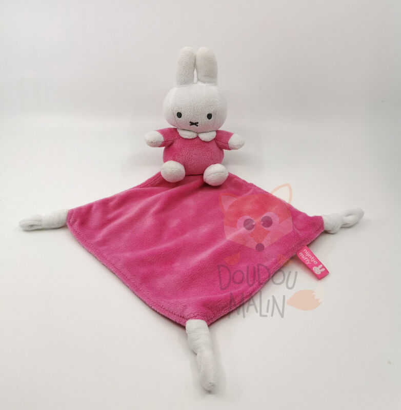  - miffy the rabbit - plush with comforter pink white 25 cm 